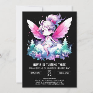 Enchanted Simple Fairy Birthday Invitation