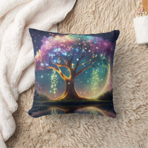 Enchanted Sparkling Tree Decorative Cushion