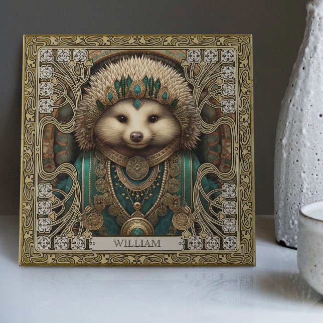 Enchanted Spirit Hedgehog Personalised Jewels Tile (Creator Uploaded)