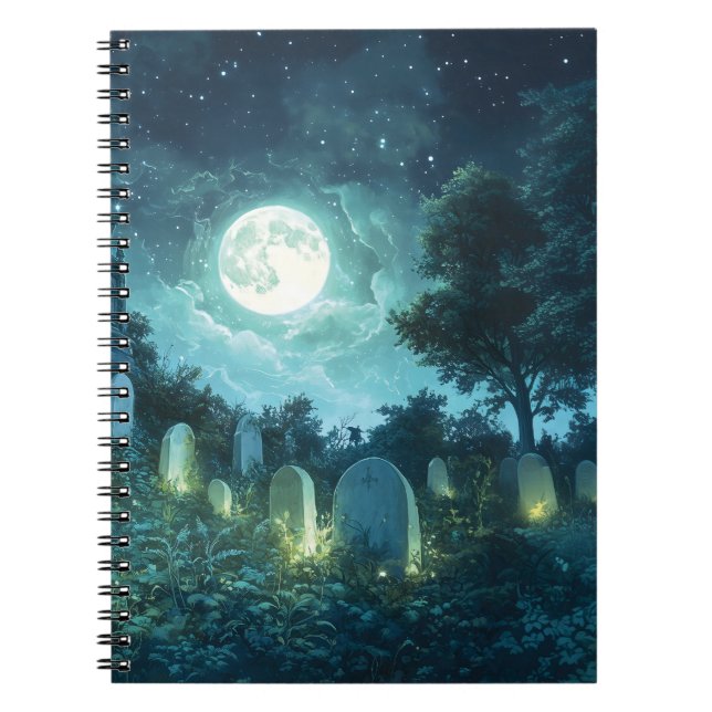Enchanted spooky cemetery notebook (Front)