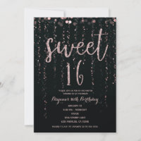 Enchanted Star Lights Rose Gold Blush Sweet 16
