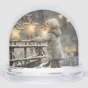 Enchanted Starry Night Child's Christmas  Snowglobe
