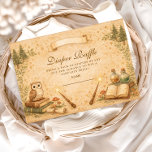 Enchanted Storybook Wizard Diapper Raffle Enclosure Card<br><div class="desc">This enchanting baby shower design features a magical vintage storybook scene filled with charming wizard-inspired details. Delicate illustrations of potion bottles, spell books, antique keys, candles, and a wise little owl surround an ornate decorative frame, creating a whimsical atmosphere perfect for a magical celebration. The warm parchment background and soft...</div>