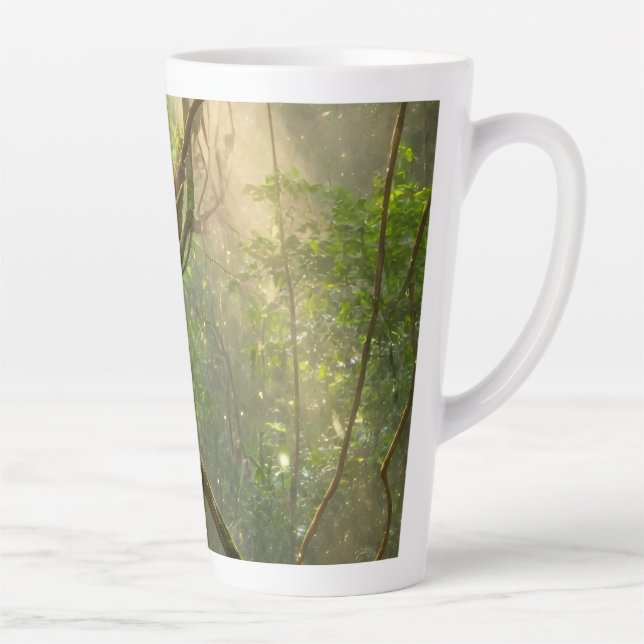 Enchanted Sunlight Through Twisted Vines -  Latte Mug (Right)