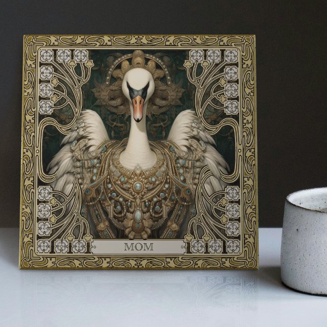 Enchanted Swan Spirit Totem Personalizable Tile (Creator Uploaded)
