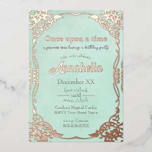 Enchanted Teal Rose Gold Fairy Tale Theme