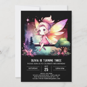 Enchanted Theme Fairy Birthday Invitation