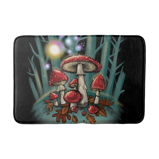 Enchanted Toadstools Bath Mat (Front)