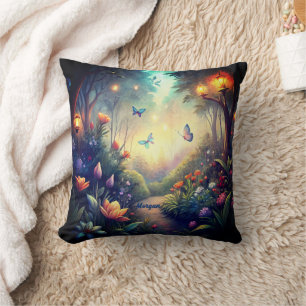 Enchanted Twilight Garden - Magical Forest Gift Cushion