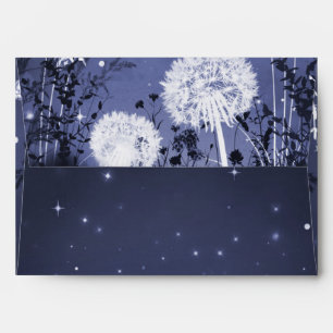 Enchanted Twilight Sky Stars & Foliage Wedding Envelope