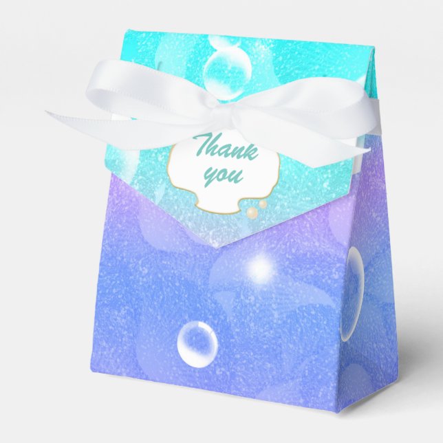 Enchanted Under the Sea Mermaid Party Favour Boxes (Front Side)