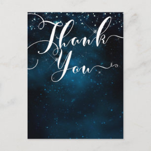 ENCHANTED UNDER THE STARS Starry Sky THANK YOU Postcard