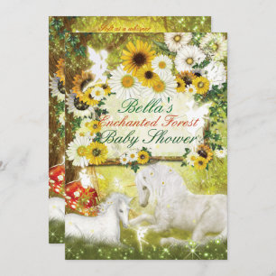 Enchanted Unicorn Baby Shower Invitations