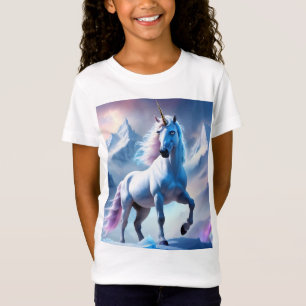 Enchanted Unicorn in a Snowy Fantasy T-Shirt