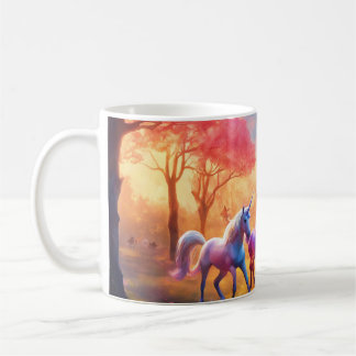"Enchanted Unicorn Meadow Tea Glass" Coffee Mug