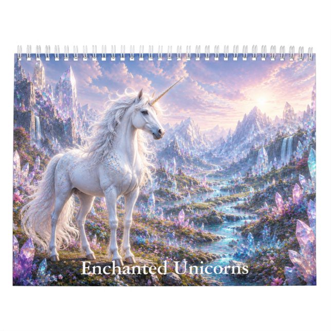 Enchanted Unicorns Calendar  (Cover)