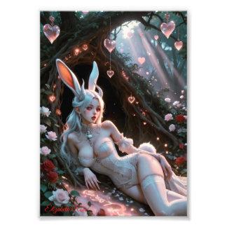 Enchanted Valentine Bunny Photo Print