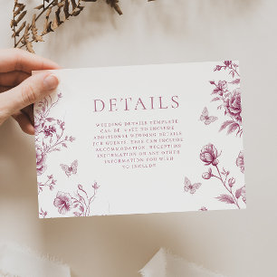 Enchanted Vintage Dusty Pink & Blush Wedding Enclosure Card