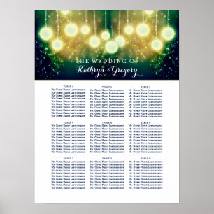 Enchanted Wedding Seating Chart With Lanterns