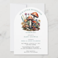 Enchanted Whimsical Mushrooms Woodland Baby Shower