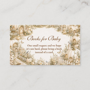 Enchanted White Pumpkin Village Books for Baby Enclosure Card