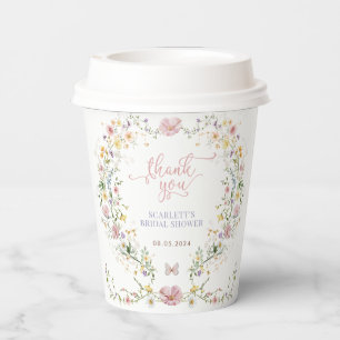 Enchanted Wildflower Meadow Bridal Shower Favours Paper Cups