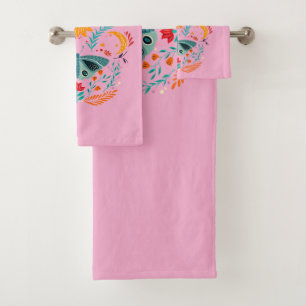 Enchanted Wings Magical Moth Butterfly Bath Towel Set