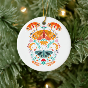 Enchanted Wings Magical Moth Butterfly Ceramic Tree Decoration