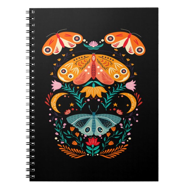 Enchanted Wings Magical Moth Butterfly Notebook (Front)