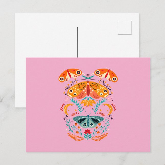 Enchanted Wings Magical Moth Butterfly Postcard (Front/Back)
