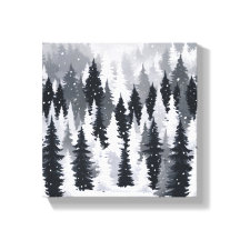 Enchanted Winter Forest: A Serene Snowscape Canvas