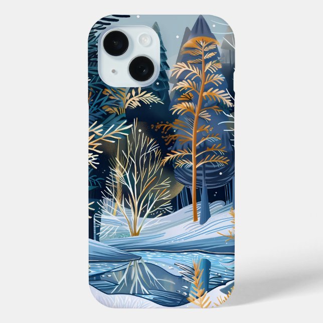 Enchanted Winter Forest Phone Case (Back)