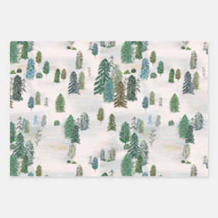 Enchanted Winter Forest Wrapping Paper Sheet