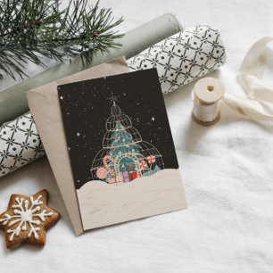 Enchanted Winter Glasshouse Filled with Festive  Card
