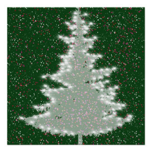 Enchanted Winter Glow Christmas Tree Poster