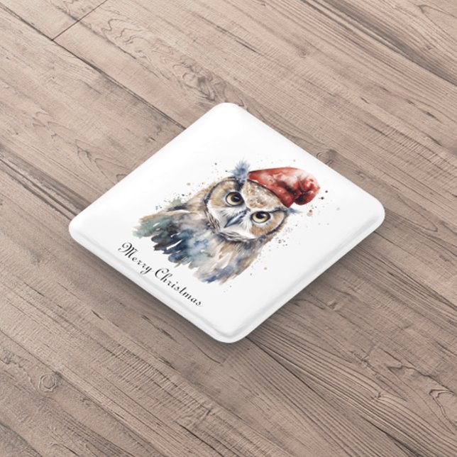 Enchanted Winter Owl, custom 15 Cm Square Badge (Creator Uploaded)