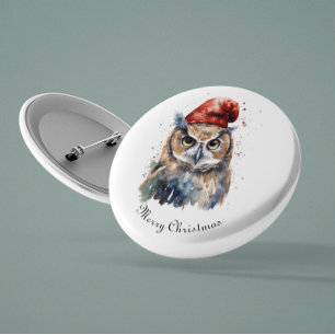 Enchanted Winter Owl, custom 3 Cm Round Badge