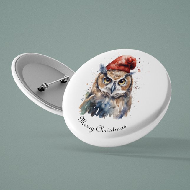 Enchanted Winter Owl, custom 3 Cm Round Badge (Creator Uploaded)
