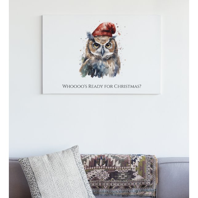 Enchanted Winter Owl, custom Canvas Print (Creator Uploaded)