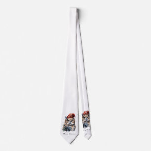 Enchanted Winter Owl, custom Tie