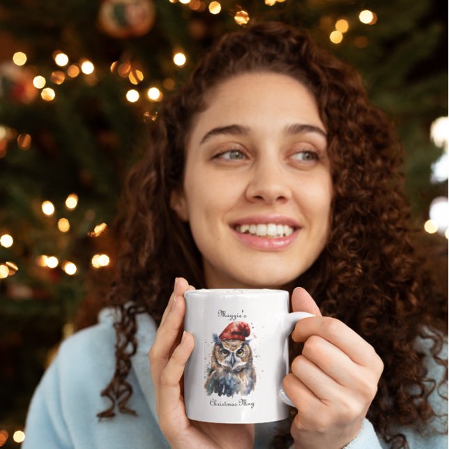 Enchanted Winter Owl, custom Two-Tone Coffee Mug (Creator Uploaded)
