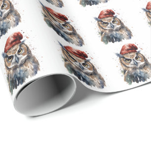 Enchanted Winter Owl Wrapping Paper