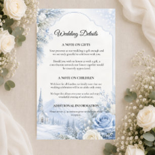 Enchanted Winter Wedding Enclosure Card