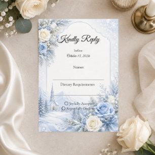 Enchanted Winter Wedding RSVP Card