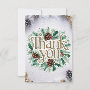 Enchanted Winter Wish Happy Holidays Thank You Card