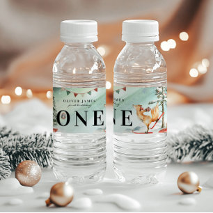 Enchanted Winter Woodland Birthday Water Bottle Label