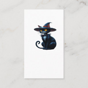Enchanted Witch Halloween Cat Scene Classic T-Shir Business Card