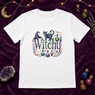 Enchanted Witchy Cat Apothecary Watercolor T-Shirt