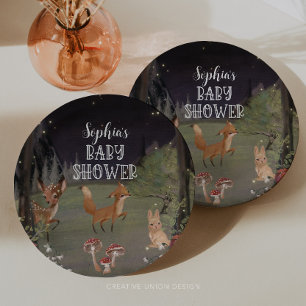 Enchanted Woodland Baby Shower Decor Paper Plate