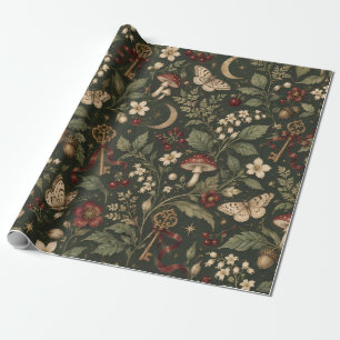 Enchanted Woodland Botanicals Vintage Celestial Wrapping Paper